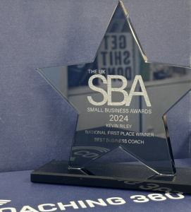 Kevin Riley's Best Business Coach Award SMA National first place winner 2024