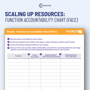 Scaling Up Funcation Accountability Chart (FACe) Template Download pack at Coaching-360.co.uk